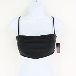 NOBO‎ No Boundaries Swim Bikini Top Womens XL Black Removable Cups Strap Adjust